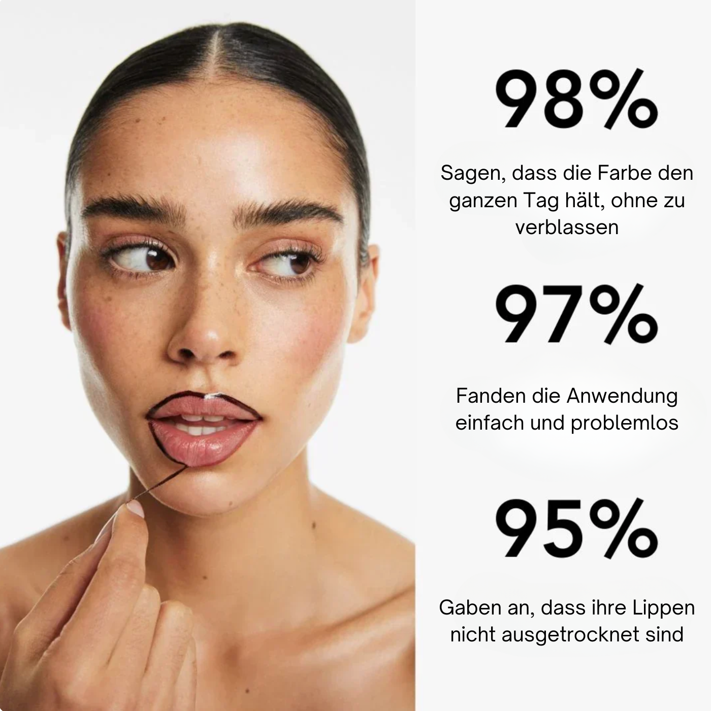 Kleben und Bleiben - abziehbare Lippenstiftfarbe