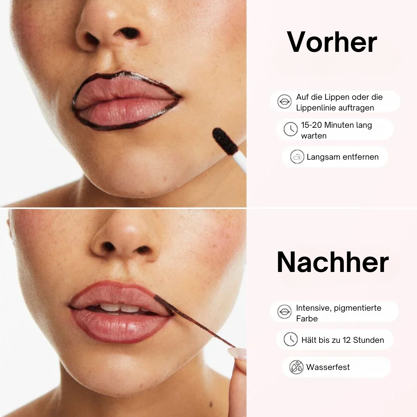 Kleben und Bleiben - abziehbare Lippenstiftfarbe