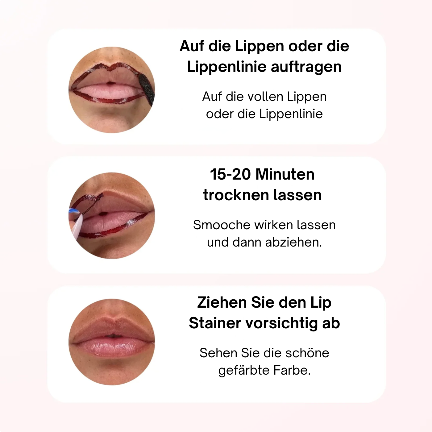 Kleben und Bleiben - abziehbare Lippenstiftfarbe